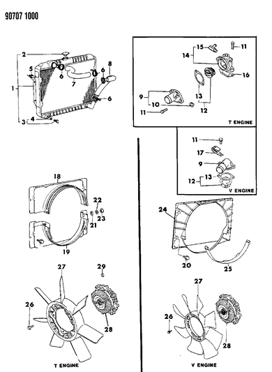 1990 Dodge Ram 50 Bolt And Washer (8X25) Diagram for MF241555