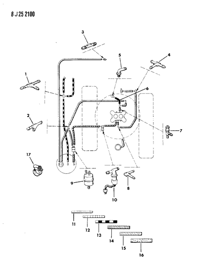 1987 Jeep J10 PCV System Diagram 2 - Thumbnail
