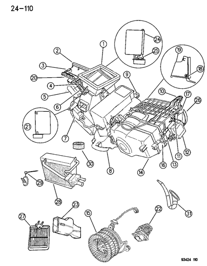 1996 Dodge Intrepid A/C Unit Diagram