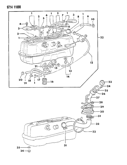 1989 Dodge Ram 50 Fuel Tank Diagram 2 - Thumbnail