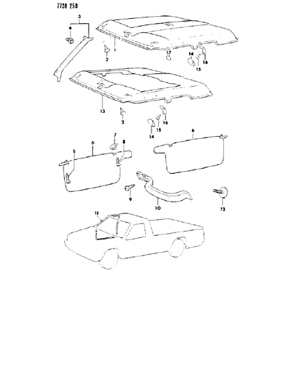 1987 Dodge Ram 50 Screw, Tapping (5X16) Diagram for MF453153