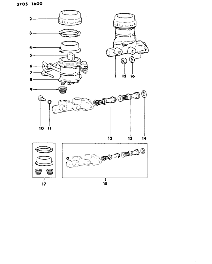 1986 Dodge Colt Brake Master Cylinder Diagram 2 - Thumbnail