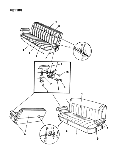 1989 Dodge D150 Rear Seat Diagram 1 - Thumbnail