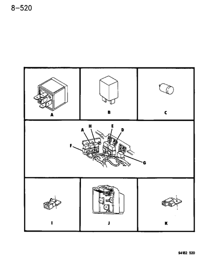 1994 Chrysler LeBaron Sedan Relays Diagram