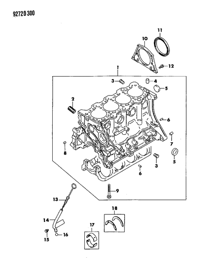 1994 Dodge Colt Cylinder Block Diagram 1 - Thumbnail
