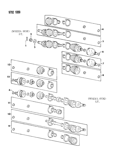 1989 Dodge Colt Axle, Front Diagram 2 - Thumbnail