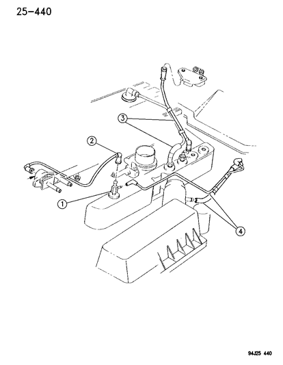 1996 Jeep Cherokee Emission Control Vacuum Harness Diagram 3 - Thumbnail