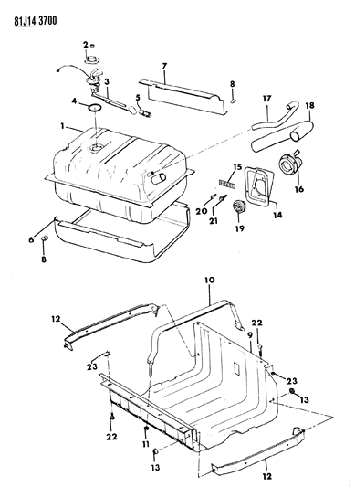 1986 Jeep Wrangler Fuel Tank Diagram 1 - Thumbnail
