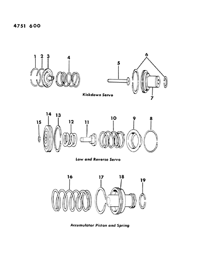 1984 Dodge Ram 50 Plug, Reverse Servo Piston Diagram for 4269707