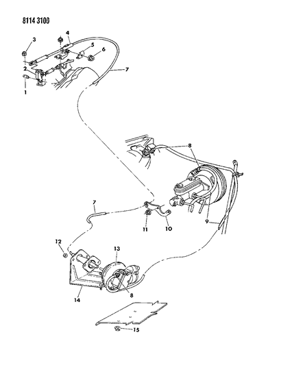 1988 Dodge Diplomat Speed Control Diagram 1 - Thumbnail