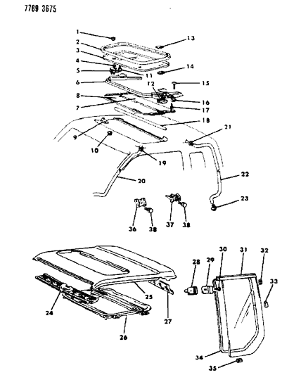 1988 Dodge Ram 50 Drain Tube Clip Diagram for MS660167