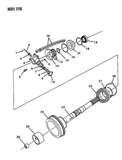 1993 Dodge D350 Governor & Output Shaft Diagram 2 - Thumbnail