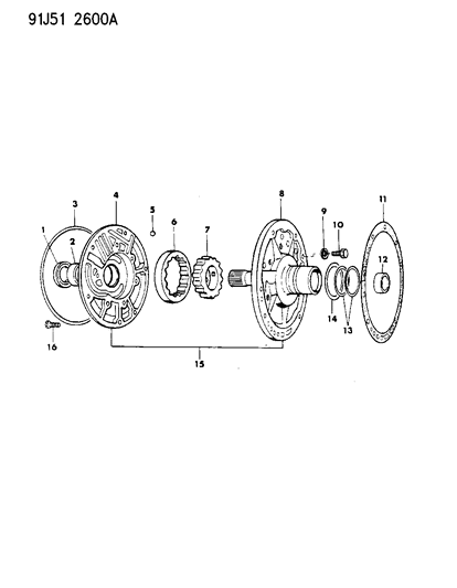1993 Jeep Grand Wagoneer Oil Pump With Reaction Shaft Diagram 1 - Thumbnail
