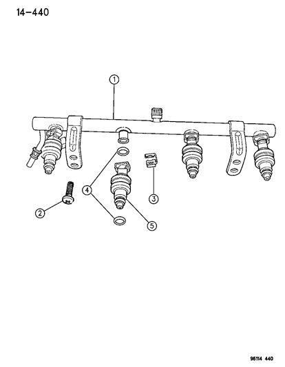 1996 Chrysler Cirrus Fuel Rail Diagram 1 - Thumbnail