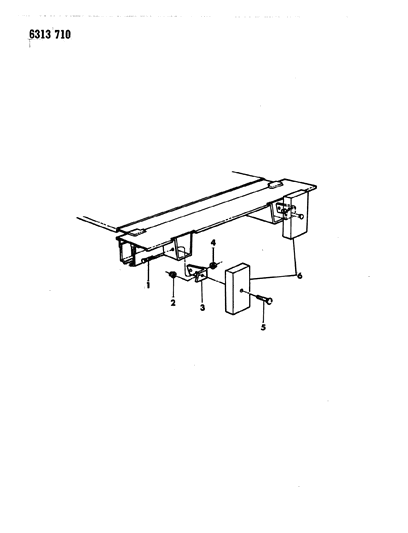 1987 Dodge Ram Wagon Bumper, Rear Diagram 1 - Thumbnail