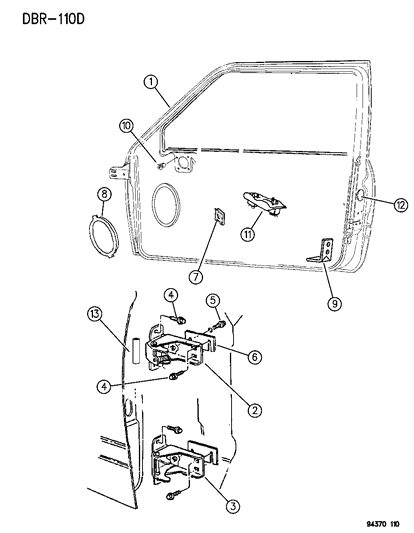 1996 Dodge Ram 1500 Reinforcement, Inner Center Diagram for 55346416
