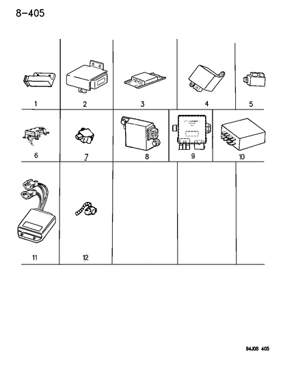 1994 Jeep Grand Cherokee Diagnostic Module, Driver Side Diagram for 56007108