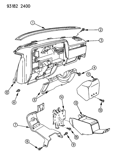 1993 Dodge Dynasty Console, Mini Diagram for GV27LAZ