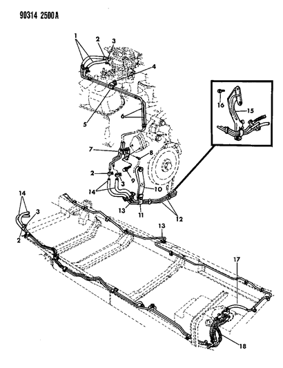 1990 Dodge D250 Fuel Line Diagram 1 - Thumbnail