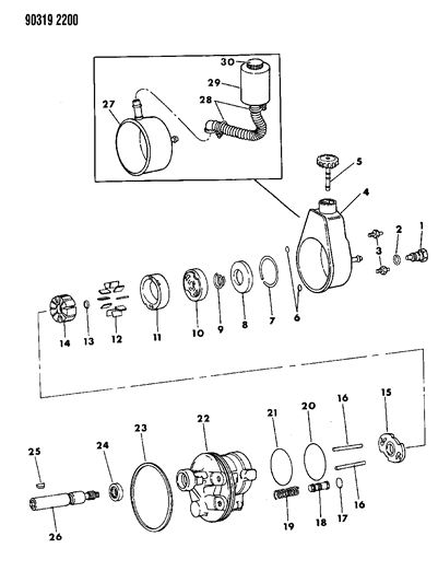 1993 Dodge Ram Wagon Power Steering Pump Diagram