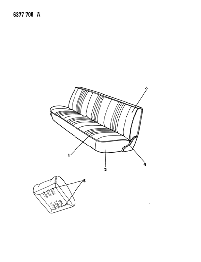 1987 Dodge Dakota Front Seat Diagram 1 - Thumbnail