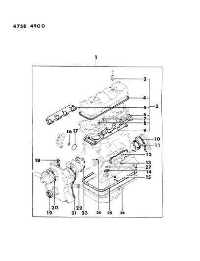 1984 Dodge Colt Engine Gasket Set Diagram 1 - Thumbnail