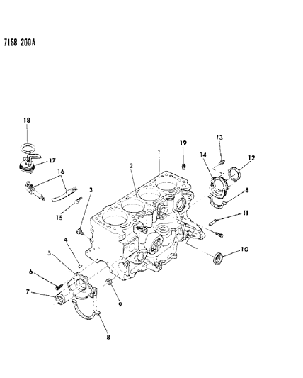 1987 Dodge Aries Cylinder Block Diagram 1 - Thumbnail