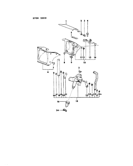 1986 Chrysler Conquest Lamps - Front Diagram 1 - Thumbnail