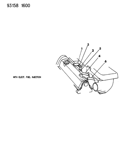1993 Dodge Shadow Crankcase Ventilation Diagram 1 - Thumbnail