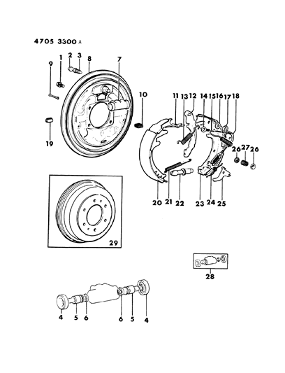 1984 Dodge Ram 50 Brakes, Rear Diagram 2 - Thumbnail
