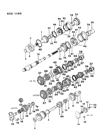 1984 Dodge Ram 50 Spacer Diagram for MD714386