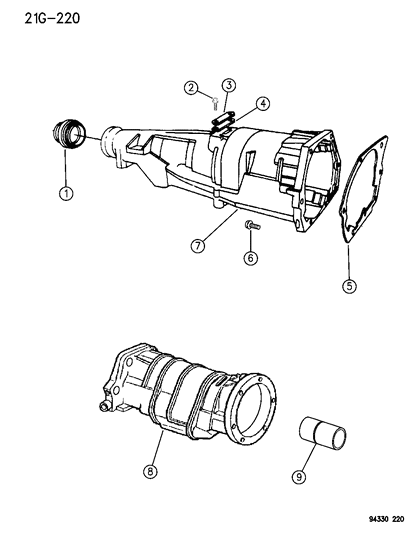 1996 Dodge Dakota Extension - Automatic Transmission Diagram 1 - Thumbnail