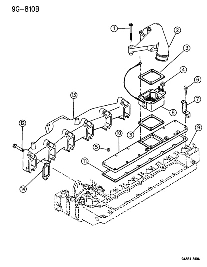 1996 Dodge Ram 2500 Intake Manifold Diagram for 4856722