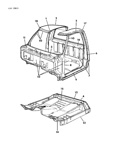 1984 Dodge D350 Body Panels Diagram 3 - Thumbnail