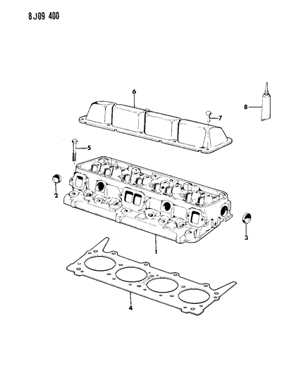 1987 Jeep J20 Cylinder Head Diagram 3 - Thumbnail