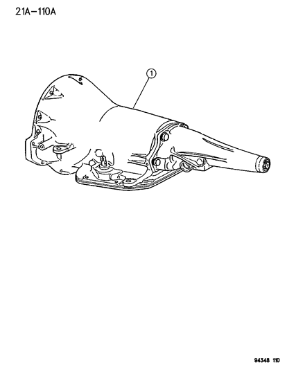 1994 Dodge Ram Wagon Automatic Transmission Assembly Diagram 1 - Thumbnail