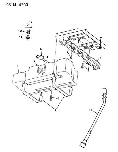 1993 Dodge Caravan Fuel Tank Diagram 1 - Thumbnail