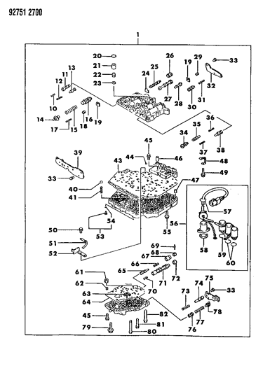 1994 Dodge Colt Valve Body & Components Diagram 2 - Thumbnail