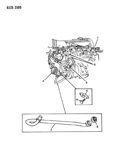 1986 Chrysler LeBaron Base EGR System Diagram 3 - Thumbnail