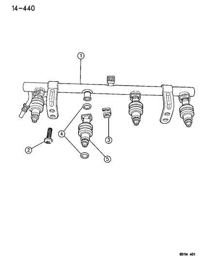 1995 Chrysler Cirrus Fuel Rail Diagram 1 - Thumbnail