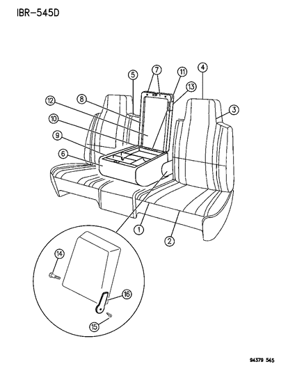 1996 Dodge Ram 3500 Front Seat Diagram 1 - Thumbnail
