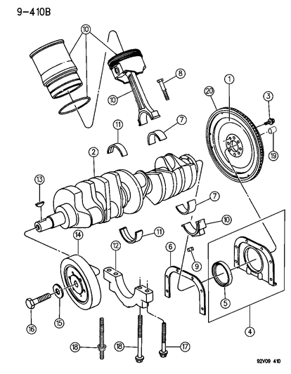 1996 Dodge Viper Piston Diagram for 4773794