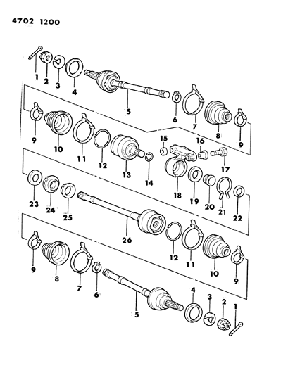 1984 Dodge Colt Axle, Front Diagram 2 - Thumbnail