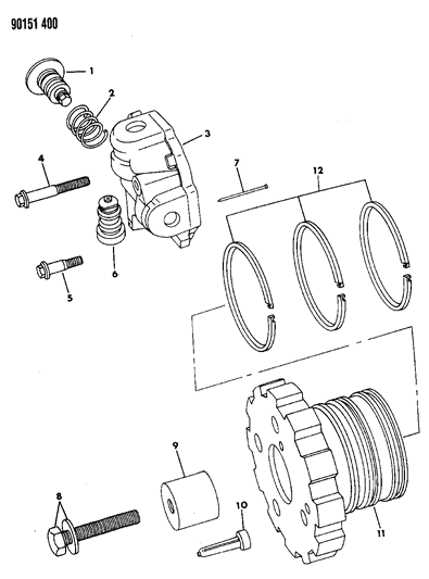 1990 Chrysler New Yorker Base Model Governor, Automatic Transaxle Diagram