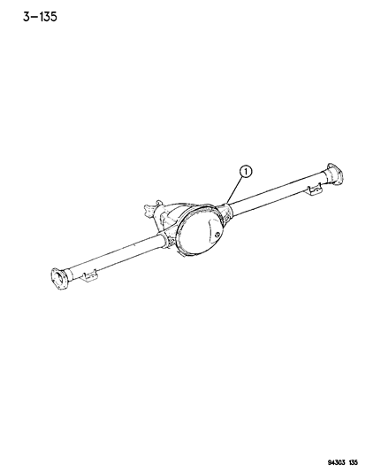 1994 Dodge Ram Wagon Axle Assembly, Rear Diagram 3 - Thumbnail