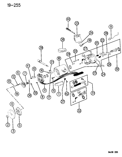 1994 Jeep Cherokee Wiper Switch Diagram for 56007299