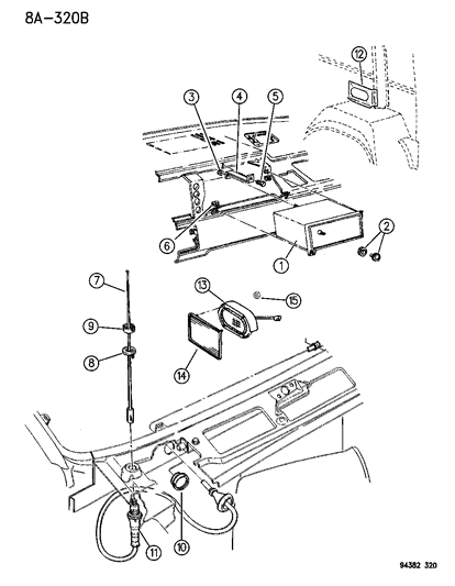 1995 Dodge Ram Van Adapter Diagram for 56019980