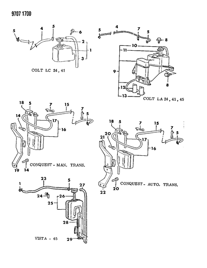 1989 Chrysler Conquest Condenser Tanks Diagram 1 - Thumbnail