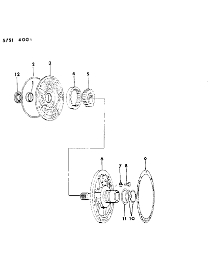 1985 Dodge Ram 50 Bushing, Front Pump Housing, A904-A998, A999 Diagram for 2466796