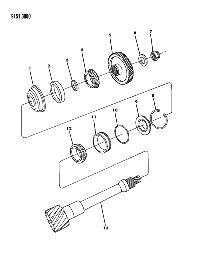 1989 Dodge Caravan Shaft - Transfer Diagram 2 - Thumbnail